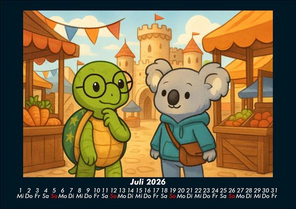 Produktbild: Taz & Kiki - Eine Reise durch die Zeit 2026 Fotokalender DIN A5