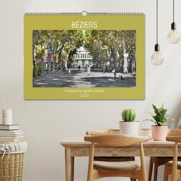 Produktbild: Frankreichs gro&szlig;e St&auml;dte - B&eacute;ziers (Wandkalender 2026 DIN A2 quer), CALVENDO Monatskalender