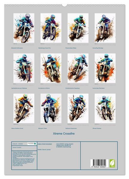 Produktbild: Xtreme Crossfire (hochwertiger Premium Wandkalender 2026 DIN A2 hoch), Kunstdruck in Hochglanz