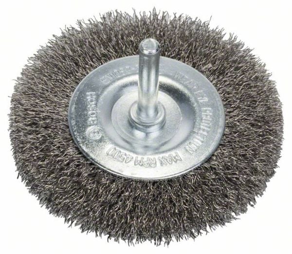 Bosch Accessories Scheibenbürste, gewellt, rostfrei, 80 mm, 0,2 mm, 4 mm, 4500 U/ min Schaft-Ø 6 mm 2608622123 1 St.