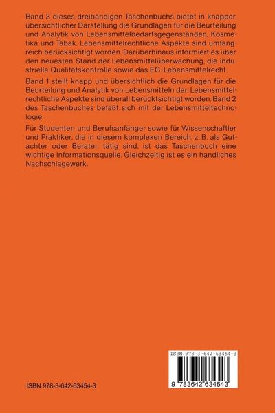 Produktbild: Taschenbuch f&uuml;r Lebensmittelchemiker und -technologen