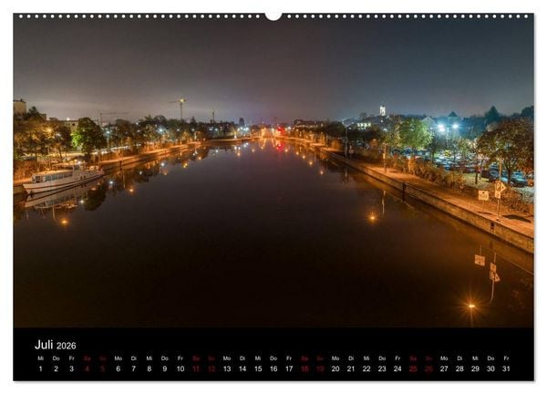 Produktbild: Regensburg bei Nacht (Wandkalender 2026 DIN A2 quer), CALVENDO Monatskalender