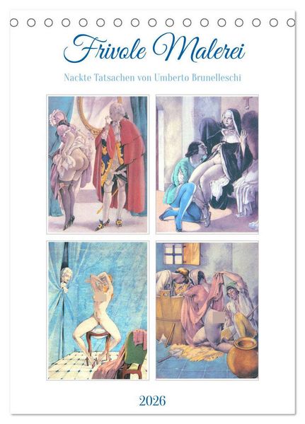 Produktbild: Frivole Malerei 2026. Nackte Tatsachen von Umberto Brunelleschi (Tischkalender 2026 DIN A5 hoch), CALVENDO Monatskalender