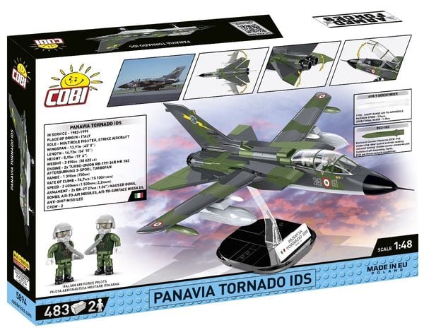 Produktbild: COBI Armed Forces 5894 - Panavia Tornado IDS, World War II, Bausatz 1:48, 483 Klemmbausteine, 2 Figuren