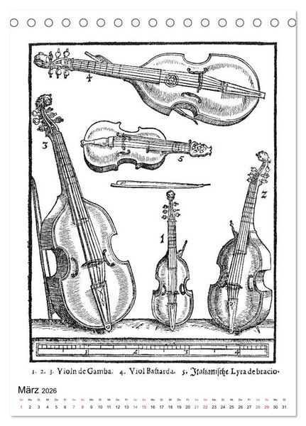 Produktbild: Michael Praetorius Syntagma Musicum (Tischkalender 2026 DIN A5 hoch), CALVENDO Monatskalender