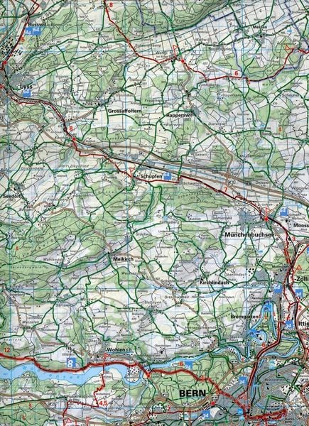 Produktbild: K&uuml;mmerly+Frey Velokarte 9 Region Bern 1:60.000