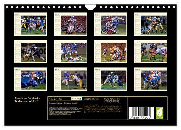 Produktbild: American Football - Taktik und Athletik (Wandkalender 2026 DIN A4 quer), CALVENDO Monatskalender