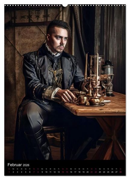 Produktbild: Gothic Kalender - Ein Jahr voller Gothic-Mystik und Eleganz (Wandkalender 2026 DIN A2 hoch), CALVENDO Monatskalender
