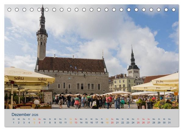 Produktbild: Charmante Baltische St&auml;dte entlang der Ostsee (Tischkalender 2026 DIN A5 quer), CALVENDO Monatskalender