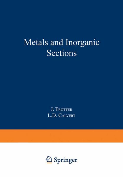 Produktbild: Metals and Inorganic Sections