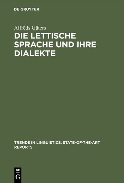 Produktbild: Die lettische Sprache und ihre Dialekte