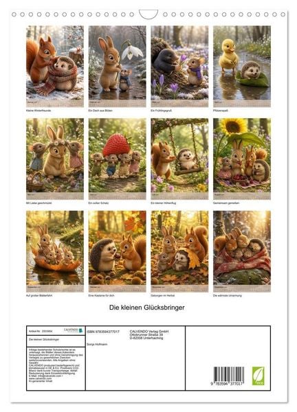 Produktbild: Die kleinen Gl&uuml;cksbringer (Wandkalender 2027 DIN A3 hoch), CALVENDO Monatskalender