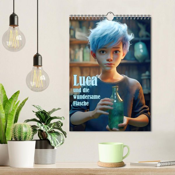 Produktbild: Luca und die wundersame Flasche (Wandkalender 2026 DIN A4 hoch), CALVENDO Monatskalender