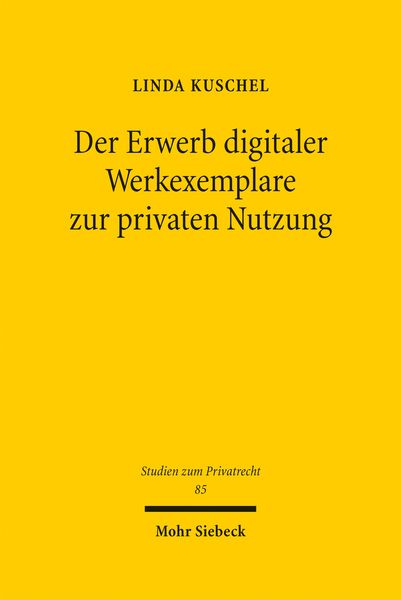Produktbild: Der Erwerb digitaler Werkexemplare zur privaten Nutzung