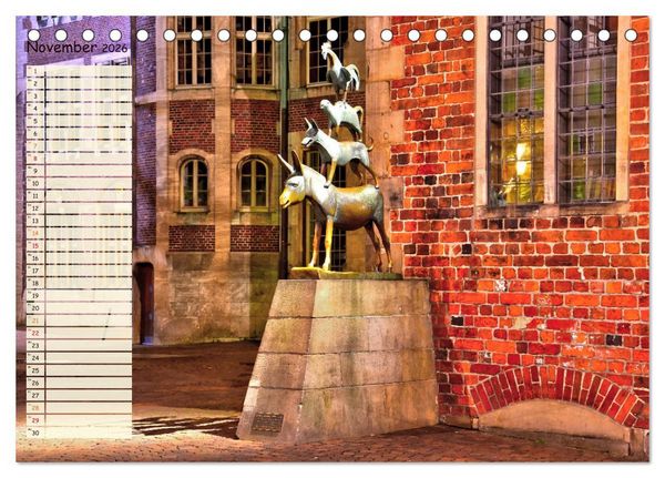 Produktbild: Der kleine Bremen Kalender (Tischkalender 2026 DIN A5 quer), CALVENDO Monatskalender