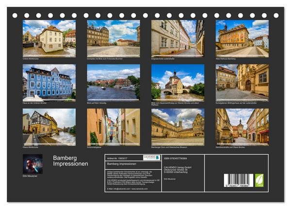 Produktbild: Bamberg Impressionen (Tischkalender 2026 DIN A5 quer), CALVENDO Monatskalender