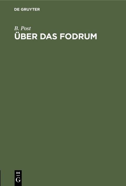 Produktbild: &Uuml;ber das Fodrum