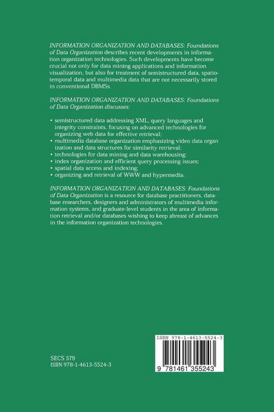 Produktbild: Information Organization and Databases