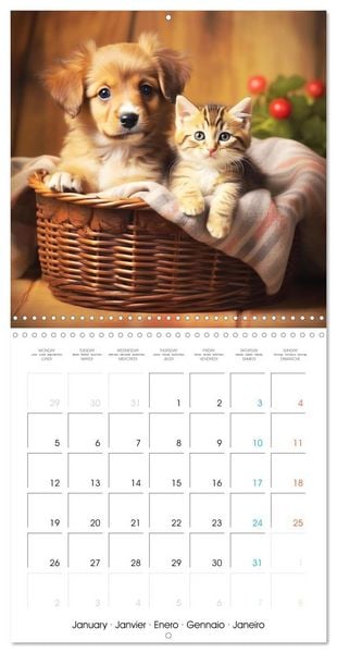 Produktbild: Mignon duo (Calendrier mural carr&eacute; 2026 30x30 cm) Calendrier double avec une page pour vos prises de notes