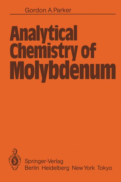 Produktbild: Analytical Chemistry of Molybdenum