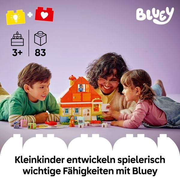 Produktbild: LEGO DUPLO Bluey: Blueys Familienhaus mit Memory-Spiel - Spielzeug 10459