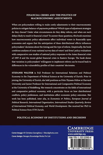 Produktbild: Financial Crises and the Politics of Macroeconomic Adjustments