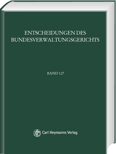 Produktbild: BVerwGE - Entscheidungen des Bundesverwaltungsgerichts