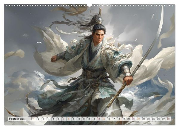 Produktbild: Die Seele des Schwertes &ndash; Samurai im Bild (hochwertiger Premium Wandkalender 2026 DIN A2 quer), Kunstdruck in Hochglanz