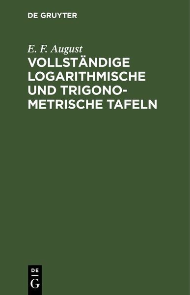 Produktbild: Vollst&auml;ndige logarithmische und trigonometrische Tafeln