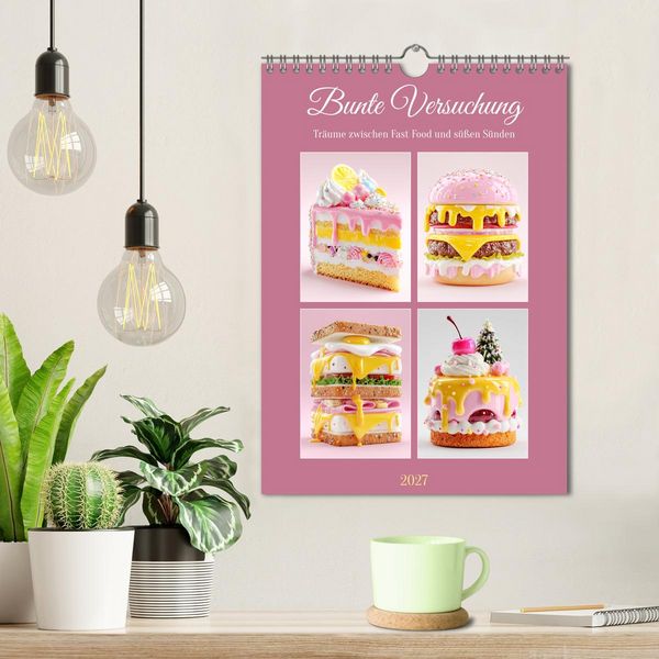Produktbild: Bunte Versuchung. Tr&auml;ume zwischen Fast Food und s&uuml;&szlig;en S&uuml;nden (Wandkalender 2027 DIN A4 hoch), CALVENDO Monatskalender
