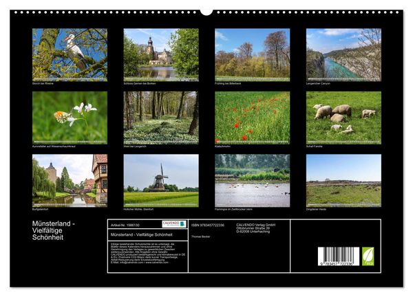 Produktbild: M&uuml;nsterland - Vielf&auml;ltige Sch&ouml;nheit (hochwertiger Premium Wandkalender 2026 DIN A2 quer), Kunstdruck in Hochglanz