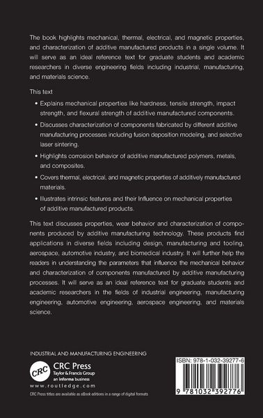Produktbild: Mechanical Properties and Characterization of Additively Manufactured Materials