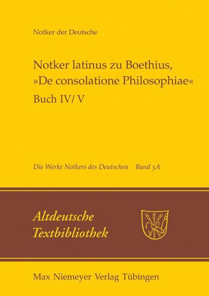 Produktbild: Notker latinus zu Boethius, 'De consolatione Philosophiae'