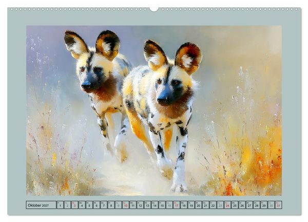 Produktbild: Wildhunde. Afrikas erfolgreiche J&auml;ger (Wandkalender 2027 DIN A2 quer), CALVENDO Monatskalender