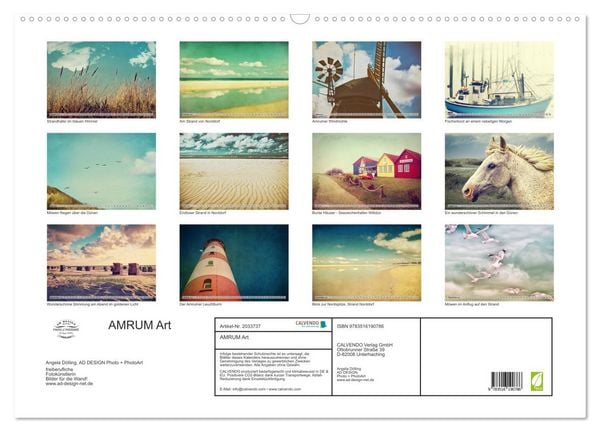 Produktbild: AMRUM Art (Wandkalender 2026 DIN A2 quer), CALVENDO Monatskalender
