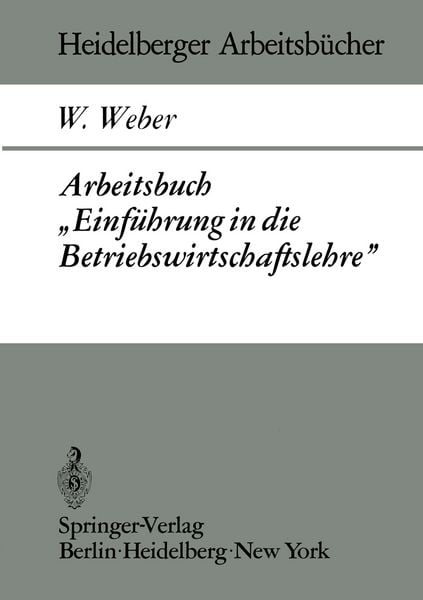 Produktbild: Arbeitsbuch &bdquo;Einf&uuml;hrung in die Betriebswirtschaftslehre&rdquo;