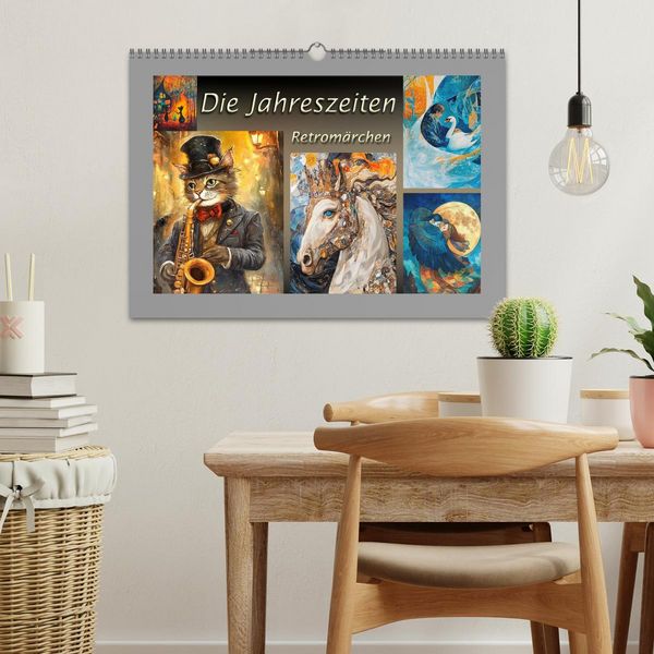 Produktbild: Die Jahreszeiten. Retrom&auml;rchen (Wandkalender 2026 DIN A3 quer), CALVENDO Monatskalender