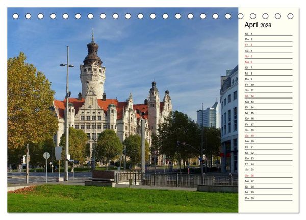 Produktbild: Reise durch Leipzig (Tischkalender 2026 DIN A5 quer), CALVENDO Monatskalender