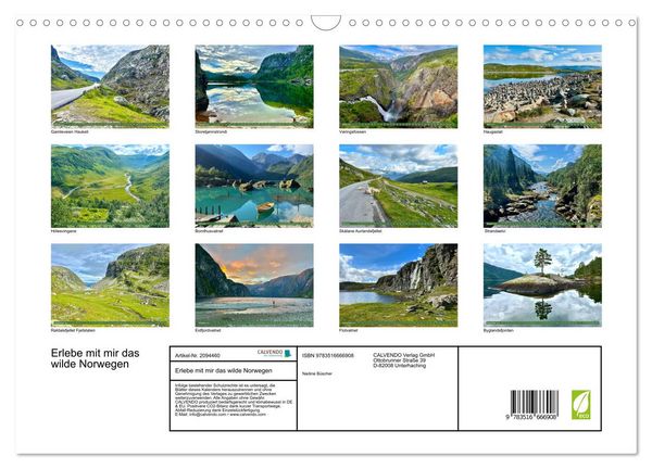 Produktbild: Erlebe mit mir das wilde Norwegen (Wandkalender 2026 DIN A3 quer), CALVENDO Monatskalender