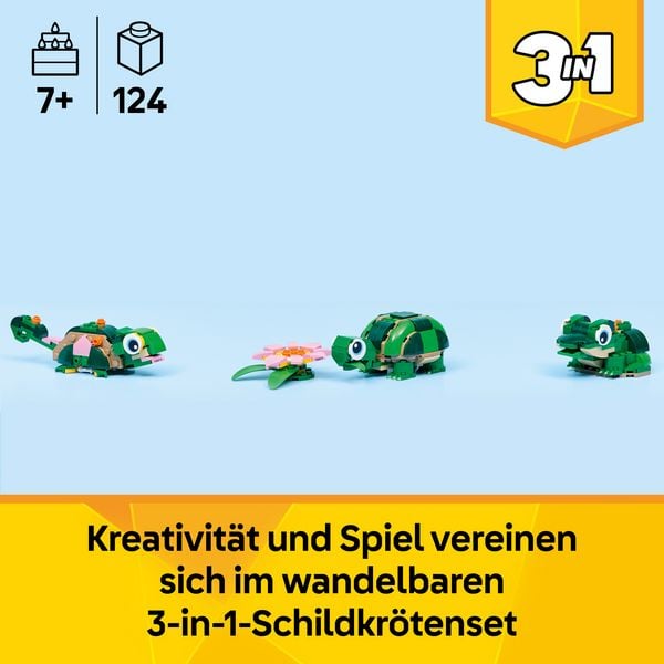 Produktbild: LEGO Creator 3-in-1-Set 31377 Schildkr&ouml;te mit Seerose, Modellbau ab 7