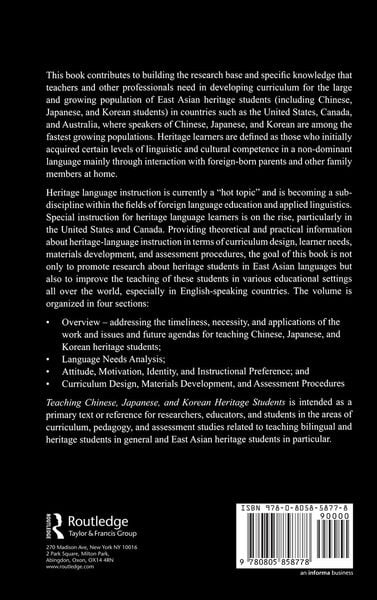 Produktbild: Teaching Chinese, Japanese, and Korean Heritage Language Students