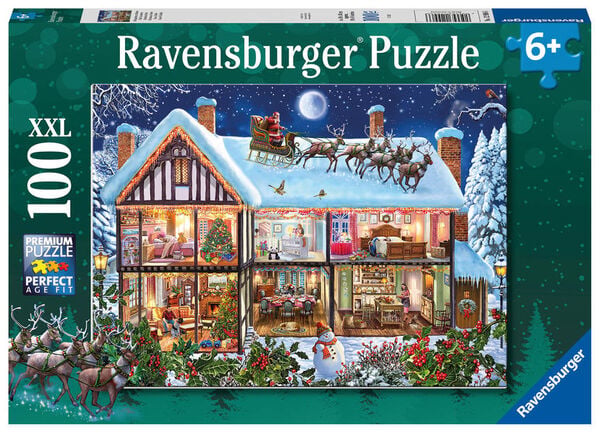 Erwachsenenpuzzle 100 XXL Teile - Weihnachten zu Hause