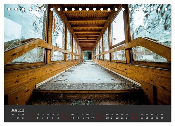 Produktbild: Verlassene Orte - Ein Lost Places Kalender (Tischkalender 2026 DIN A5 quer), CALVENDO Monatskalender