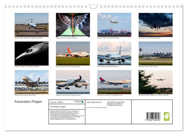 Produktbild: Faszination Fliegen (Wandkalender 2026 DIN A3 quer), CALVENDO Monatskalender