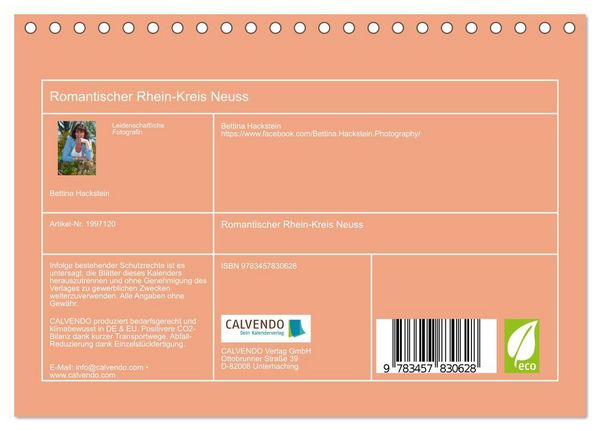 Produktbild: Romantischer Rhein-Kreis Neuss (Tischkalender 2026 DIN A5 quer), CALVENDO Monatskalender