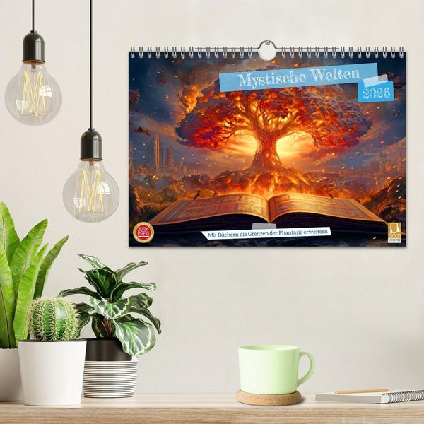 Produktbild: Mystische Welten - Mit B&uuml;chern die Grenzen der Phantasie erweitern (Wandkalender 2026 DIN A4 quer), CALVENDO Monatskalender