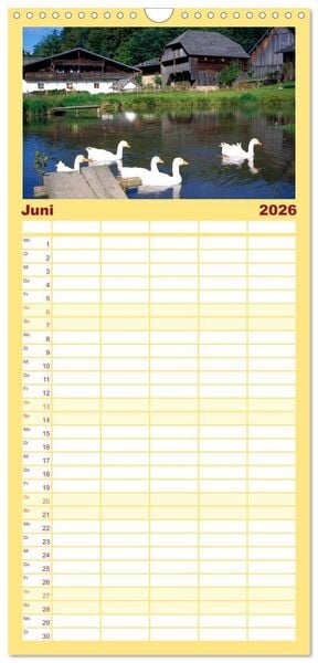 Produktbild: Familienplaner 2026 - Bayerischer Wald mit 5 Spalten (Wandkalender, 21 x 45 cm) CALVENDO