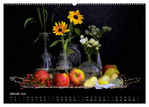Produktbild: Neue alte Stillleben (hochwertiger Premium Wandkalender 2026 DIN A2 quer), Kunstdruck in Hochglanz