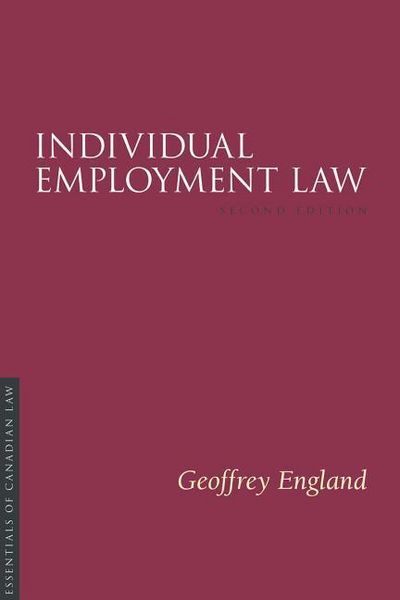 Produktbild: England, G: Individual Employment Law, 2/E
