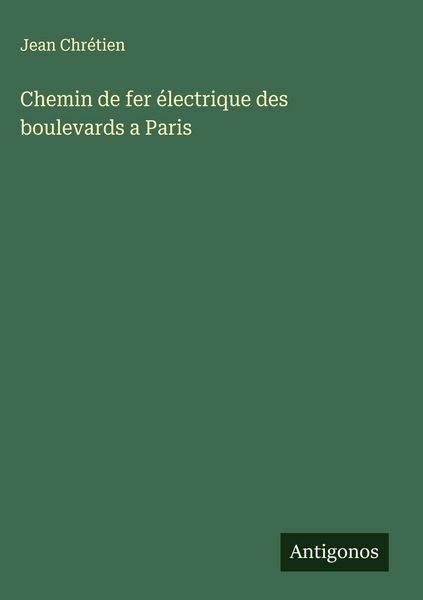Produktbild: Chemin de fer &eacute;lectrique des boulevards a Paris